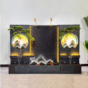 Grande <span class=keywords><strong>Fontana</strong></span> a Cascata Personalizzabile per Esterni - Decorazione Artistica da Parete per Giardino e Patio - Elemento Decorativo Moderno per Paesaggi - Product Image 2