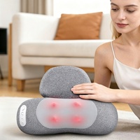 Appareil de relaxation pour le cou chauffant et rechargeable par USB, avec commande intelligente à 3 boutons, appui-tête réglable, oreiller de massage respirant avec minuterie