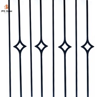 Luxe 1/2 "Fer Forgé Diamant Garde-Corps Broches Métal Blausters pour Escalier Intérieur