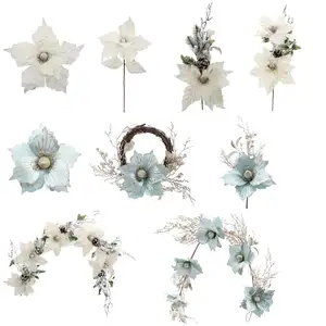 Guirlandes de couronne de noël pour mariage, décorations, fleurs artificielles naturelles, surdimensionnées, collection 2020