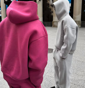 للبيع بالجملة بدلة رياضية بلوفر بطبقة هوائية بدلة رياضية سادة فارغة بغطاء رأس واسع وبنطال رياضي طقم رجالي - Product Image 2