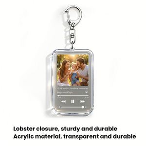 Vente flash - Porte-clés en acrylique transparent de haute qualité, personnalisé avec le nom de l'artiste, la chanson, la couverture de l'album, porte-clés personnalisé pour cadeau - Product Image 3