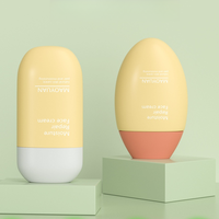 Tube d'emballage cosmétique en PP vert givré 50g avec bouchon à vis pour crème solaire, crème BB, soins de la peau (impression sérigraphique 40mm de diamètre)