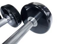 Barre d'haltères fixe BLD brillante avec revêtement CPU, de haute qualité et durable, 10 kg/20 kg, pour l'entraînement de force en salle de sport commerciale