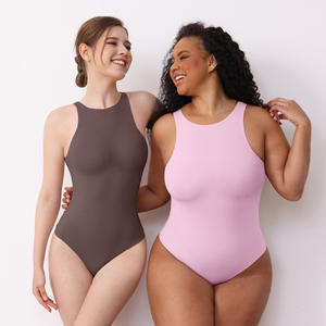Combinaison une pièce double couche pour femme, effet gainant et liftant, sans coutures, respirante, antibactérienne, séchage rapide, sexy - Product Image 1