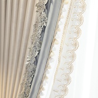 2024 Personnalisation Nouveau Design Rideau Panneau en Dentelle Macramé Élégant et Romantique Beige Gris pour Fenêtre de Salon et Chambre