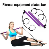 Kit Barre de Pilates avec Bandes de Résistance, Barre d'Entraînement Portable pour Gym à Domicile, Barre de Musculation Pilates, Logo Personnalisé, Vente en Gros