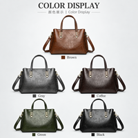 Fournisseur de sacs à main pour femmes à motifs floraux en relief, sac fourre-tout professionnel en cuir PU ciré rétro avec poignée supérieure, faible MOQ 20