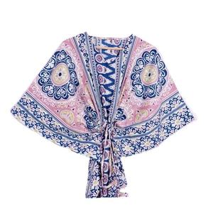 Kaftan 100% coton pur pour femmes, imprimé indien, style ample, vêtements d'été et décontractés, couvre-vêtements pour robes féminines - Product Image 3