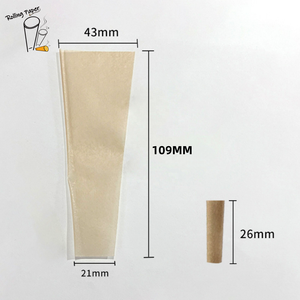 Papel de fumar sin blanquear de alta calidad, muy vendido, personalizado, con forma cónica de 109 mm, accesorios para fumar, 1000 unidades/caja - Product Image 4