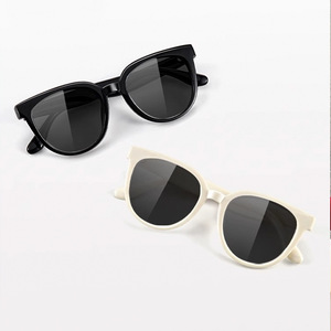 Lunettes de soleil pour enfants Mirror One, 3-12 ans, UV400, verres polarisés TAC, tendance, noir, crème, blanc, unisexe, voyage, fête - Product Image 3