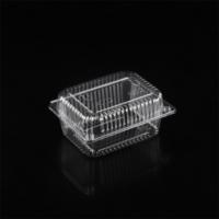 Boîte à gâteau écologique en PET transparent 160x120x75mm avec trous de ventilation respirants pour sandwichs, fruits, salades