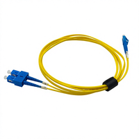 Câble de raccordement optique COMTON Dumplex SC UPC LC UPC Monomode G.657A1 9µm Jaune LSZH/PVC pour FTTH FTTB FTTX
