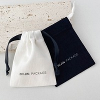 Sacs Personnalisés en Coton Mousseline Biologique Recyclé, Petites Housses à Cordon en Toile de Lin, Sacs Anti-Poussière pour Bougies avec Logo pour Cadeaux et Bijoux