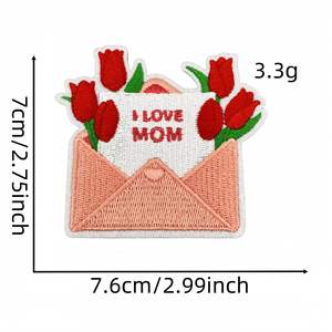 Nouveau fer brodé sur le Patch Happy Mother Day <span class=keywords><strong>Mama</strong></span> Rose pour la décoration de sac de chapeau de vêtements - Product Image 5