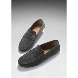 Mocassini Penny Driving, in pelle scamosciata verde racing - Product Image 2