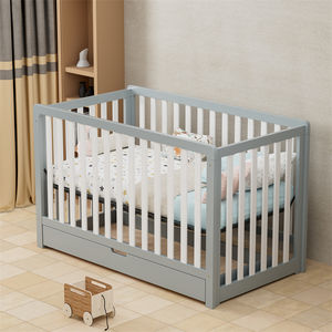 Cuna de Madera Ajustable en Altura para Bebé, Convertible en Sofá Cama con Cajón Grande, Venta al Por Mayor - Product Image 3