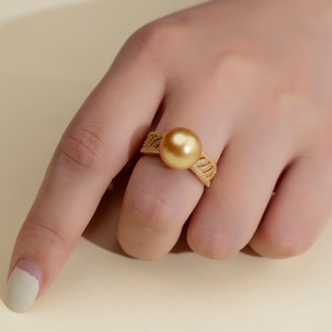 Anillo de Perlas Naturales de Agua Dulce de Lujo Personalizado de Messi, 18K/14K/10K/9K - Product Image 5