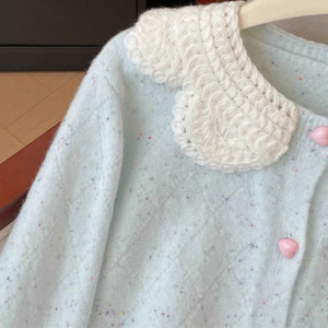 Women's Peter Pan Collar <b>Cardigan</b> Sweater Loose Fit Candy Color Knitwear Anti-Pilling Single Breasted Autumn Winter Outerwear - Product Image 3