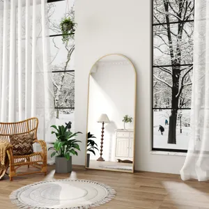 Full Size Onbreekbare Luxe Gebogen Frames Vintage Design Stand En Dressing Spiegel Voor Make-Up Huis Woonkamer Decor Voor Hotels
