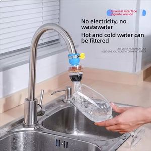 Filtre de Robinet en Plastique à Six Couches Anti-éclaboussures Économiseur d'Eau Mini Purificateur de Robinet Sans Électricité pour Salle de Bain - Vente en Gros - Product Image 3