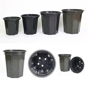 Heavy Duty Injection Molded <b>Plastic</b> Nursery Pots Large Capacity Grow Containers for Commercial <b>Greenhouse</b> Plant Nursery B250 - Product Image 2
