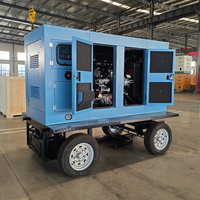Générateur diesel silencieux monté sur remorque avec système de protection automatique, groupe électrogène insonorisé pour les chantiers de construction immobilière