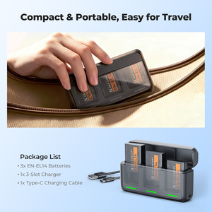 K&F Concept - Juego de 3 Baterías Recargables para Cámara Nikon EN-EL14 de 1050 mAh y Cargador Rápido - Product Image 6