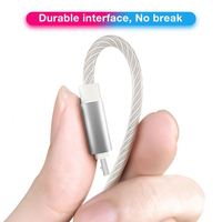 Câble LED lumineux 2A Câble de charge rapide Câble Micro USB Type-C Lumière de diffusion fluide LED pour iPhone Cordon de charge à 8 broches