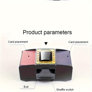 Mélangeur de cartes automatique direct d'usine 1/2/4/6 jeux, fonctionne sur piles USB, mélangeur de jeux de casino, Pokeruno <span class=keywords><strong>Phase10</strong></span>, Texas Hold'em, Bla - Product Image 2