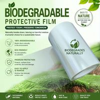 Film de protection vert en rouleau, 100 % biodégradable, matériau de protection de surface transparent