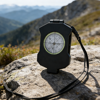 Boussole professionnelle S-100 haute précision, corps en alliage d'aluminium, cadran blanc, remplie d'huile, pour la randonnée en plein air, la chasse, la lecture de cartes et l'orientation