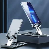 Support de téléphone et tablette pliable et réglable en aluminium BONCARTECK MZ-05, support de bureau rotatif à 360°, support universel pour diffusion en direct