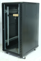 Armoire de serveur réseau murale 22U 19 pouces, porte en verre trempé noir, profondeur 450 mm