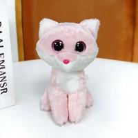 Peluche Renard Scintillant à Motif Tacheté Pastel, en Velours Doux, Cadeau d'Anniversaire pour Enfants, Adorable Petit Animal