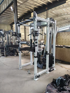 Appareil de musculation multifonction 6 postes pour <span class=keywords><strong>lat</strong></span> <span class=keywords><strong>pulldown</strong></span>/rameur vertical, <span class=keywords><strong>machine</strong></span> à câble sans Smith Builder avec double blocs de poids sélectionnables - Product Image 3