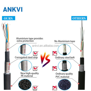 Câble à fibres optiques blindé GYTA53 24 cœurs avec bande d'acier pour enterrage direct extérieur - Product Image 6