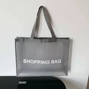 Promozionale Personalizzato Grande Capacità Pieghevole Nylon Mesh Mercato Shopping Bag Per Il Trasporto