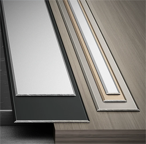 Bande de bordure en alliage d'aluminium de type linéaire pour le <span class=keywords><strong>seuil</strong></span> de porte en bois et la protection de bordure en acier inoxydable, moulage de protection - Product Image 3