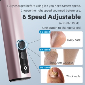 Removedor Eléctrico de Callos para Pies 2 en 1, Lima para Pies y Pulidor de Uñas con Disco de Papel de Lija y Brocas para Uñas, Herramienta de Pedicura para Piel Muerta - Product Image 5
