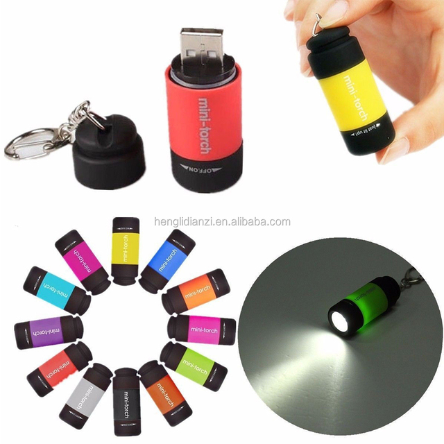 Super Bright Mini Flashlight USB Rechargeable Pocket Keychain LED Strong Light Waterproof Portable Travel Night Use Daily Carry