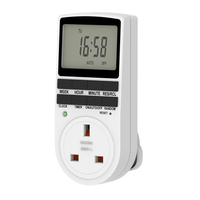 Prise industrielle Wattsave 13A 230V avec interrupteur programmable quotidien/hebdomadaire IP22 CE pour le Royaume-Uni