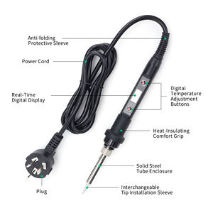 Soldador Eléctrico de 100W con Temperatura Ajustable, Pantalla Digital LCD 180-480 ℃   Herramienta de Soldadura con Núcleo Cerámico de Calentamiento Rápido - Product Image 3