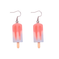 Pendientes de crema con bloques de color de primavera y verano, los más vendidos, con diseño de simulación de comida creativa transfronteriza, estilo hielo {Pendientes para mujer}
