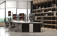 Solution console personnalisée à guichet unique Table modulaire Durabilité à long terme Bureau de négociation Salle de contrôle Centre de commande