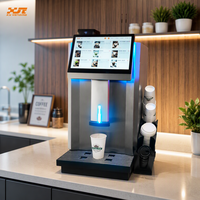 Distributeur automatique de café grain à tasse commercial de comptoir, système de paiement par pièces pour chocolat chaud et froid, idéal pour les bureaux