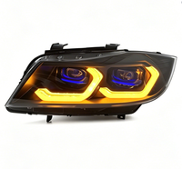 Pour BMW Série 3 E90 : Kit de modification de phares bicolores 12V, nouveau projecteur LED 6000K avec DRL à défilement pour modèles 05-12