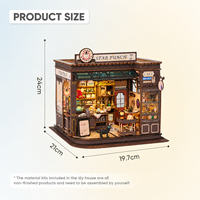 Maison de poupée miniature DIY Magic Coffee House K-1083, artisanat en bois, métal, plastique, papier, éclairage LED, kit fait main, puzzles 3D pour les 14 ans et plus