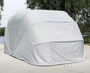 Nuovo Garage Moderno Semplice e Grande 5.5x2.5x2.3m, <span class=keywords><strong>Tettoia</strong></span> Portatile Impermeabile in Acciaio Verniciato <span class=keywords><strong>a</strong></span> Polvere, Semi-Automatica - Product Image 4