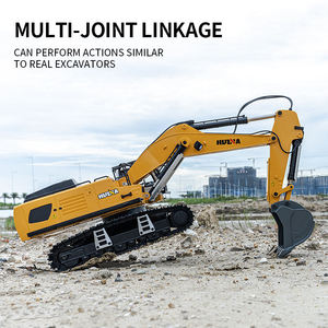 Escavatore RC in Metallo Huina 1599 <span class=keywords><strong>Scala</strong></span> <span class=keywords><strong>1</strong></span>:14 a <span class=keywords><strong>24</strong></span> Canali, Camion Giocattolo Elettrico Escavatore Radiocomandato di Simulazione Interamente in Lega - Product Image 2